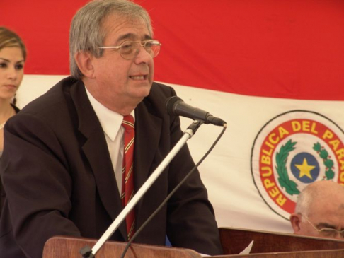 El presidente de la Corte Suprema de Justica, doctor Raúl Torres Kirmser quien dio el mensaje de apertura del acto