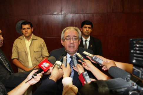 El presidente de la Corte Suprema de Justicia, doctor Raúl Torres Kirmser quien afirmó que no recibió amenazas