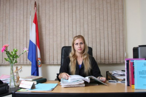 La jueza María Doddy Baéz, miembro del Tribunal de Sentencia que fue recusado por Edgardo Gómez Zaputovich