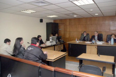 El Tribunal de Sentencia integrado por los jueces Blas Cabriza,Silvio Reyes y Sandra Farías 