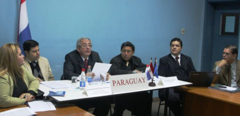 El presidente de la Corte Suprema de Justicia, doctor Raúl Torres Kirmser durante su ponencia en la videoconferencia