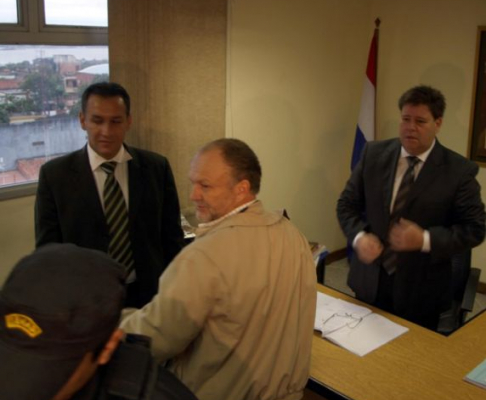 Erineu “Pingo” Soligo durante la audiencia realizada esta mañana ante el juez Penal de Garantías Miguel Tadeo Fernández