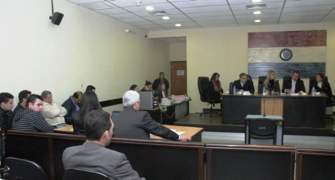 Momento del jucio oral a José Mendi Pavão y otros cinco implicados por la comisión de varios hechos punibles
