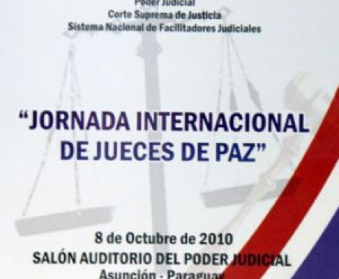 Afiche de la Jornada Internacional para Jueces de Paz