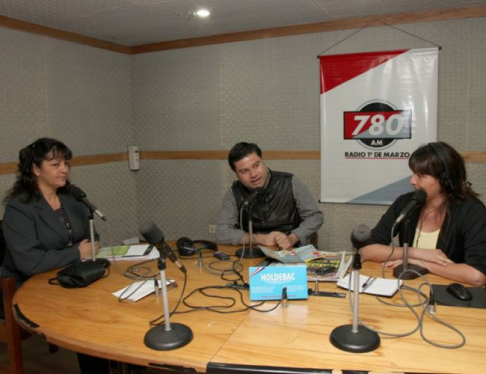 Representantes del Poder Judicial durante la emisión del programa 