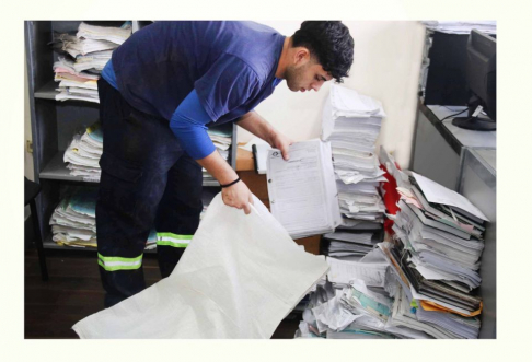 Depuración de documentos en desuso en juzgados permitió recuperar 1.071 kilos de papel.