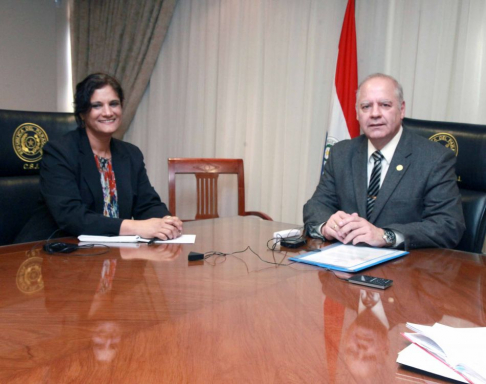 El presidente Luis María Benítez Riera recibió esta mañana a la relatora especial de las Naciones Unidas, Urmila Bhoola.