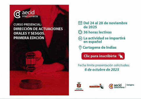 Invitan al curso “Dirección de Actuaciones Orales y Sesgos”.