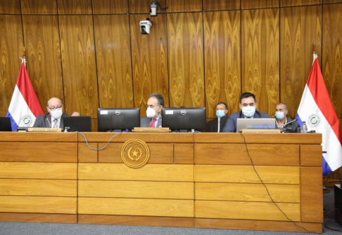 El presidente de la Corte Suprema de Justicia, César Diesel, presento el proyecto de ley para el presupuesto 2022 de la institución a su cargo.