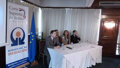 Representantes del Poder Judicial, Ministerio de Justicia y del Programa EuroSocial.