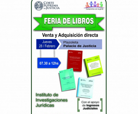 Organizan primera feria y venta de libros judiciales.