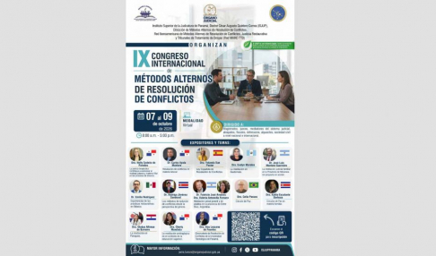 Invitan a participar del IX Congreso Internacional de Métodos Alternos de Resolución de Conflictos.