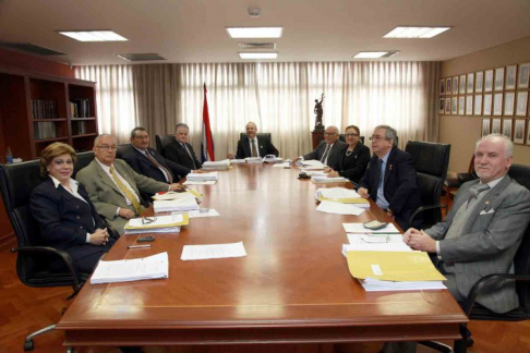 El pleno de la Corte Suprema de Justicia reunido.