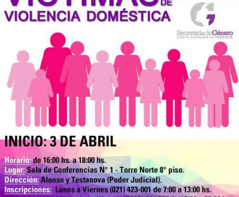 Desde este lunes 3 de abril se harán las reuniones del grupo de apoyo para mujeres víctimas de violencia doméstica.