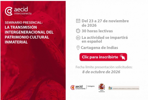 Invitan a participar de seminario sobre la transmisión intergeneracional del patrimonio cultural inmaterial.