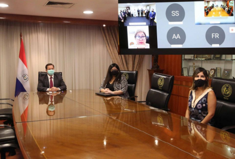 Presentación de la Sala Telemática en Canindeyú