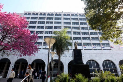 Fachada del Palacio de Justicia de Asunción.