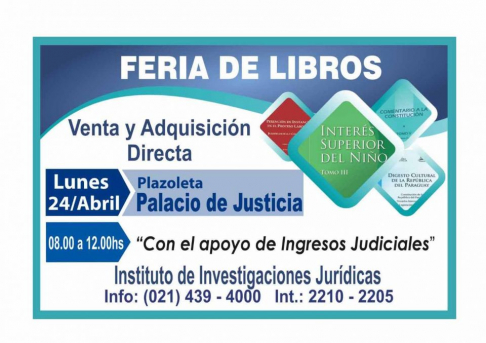 IIJ realiza feria de libros y capacitación de bases.