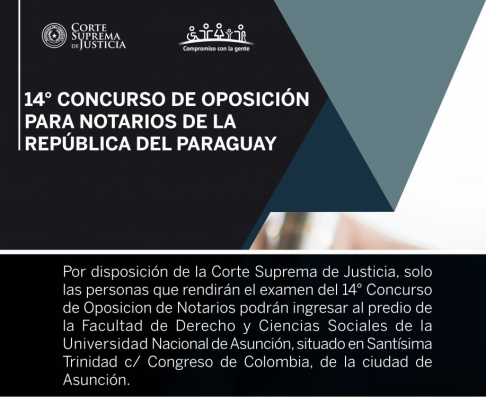 Llaman a Concurso de Oposición para Notarios 