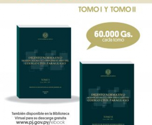 Portada del Digesto normativo modificatorio y complementario del Código Civil Paraguayo