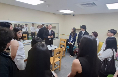 Estudiantes de Psicología de la Universidad Católica visitaron el Palacio de Justicia.
