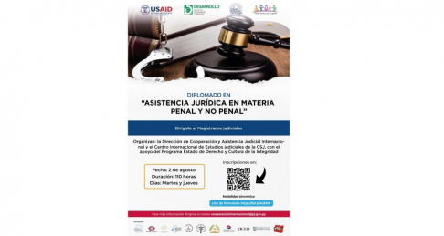 Diplomado en Asistencia Jurídica en materia Penal y no Penal.