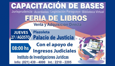 IIJ hará feria de libros y capacitación de bases de datos en Asunción.