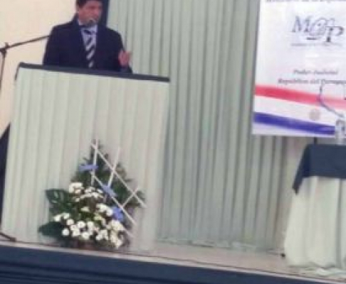 En la ocasión, el juez expuso el tema “Procedimiento Penal para los Pueblos Indígenas”.