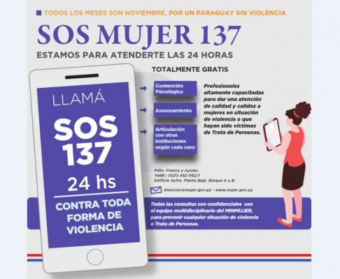 Campaña de difusión sobre prevención de violencia contra la mujer.