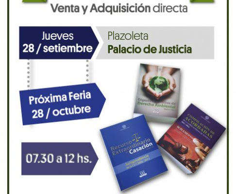 Una nueva feria se anuncia para el próximo 28 de octubre del corriente.