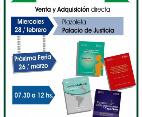 Mañana el IIJ realiza su feria de libros mensual
