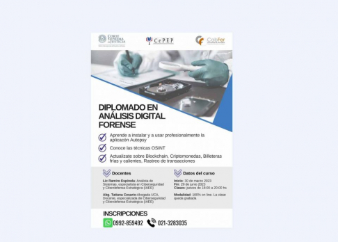 Diplomado en Análisis Digital Forense.