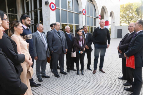 Más de 15 alumnos del cuarto año de la carrera de Derecho de la Universidad Politécnica y Artística del Paraguay (UPAP), filial Luque, en la asignatura de Derecho Procesal Penal, visitaron el Poder Judicial.
