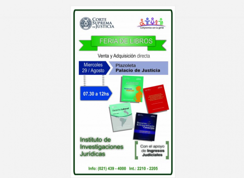 Afiche de la feria de libros organizado por el Instituto de Investigaciones Jurídicas