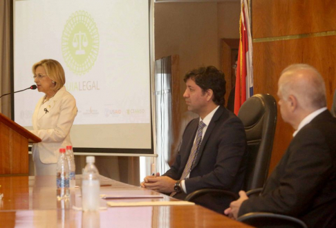 La presidenta de la Corte, Alicia Pucheta, agradeció a todos los que hicieron posible la creación de la nueva herramienta digital.