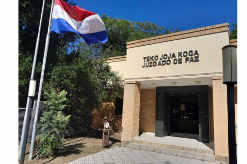 Fachada del Juzgado de Paz de Loma Grande, Circunscripción Judicial de Cordillera.