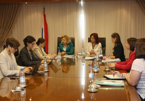 Las ministras de la Corte Suprema de Justicia doctoras Alicia Pucheta de Correa y Miryam Peña recibieron a representantes de las NN.UU.