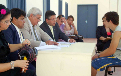 Momento en que se realizó la entrevista a los internos del Centro Educativo de Concepción
