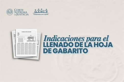 Instrucciones para el registro y llenado de la hoja de gabarito del 17.º Examen de Notarios y Escribanos Públicos