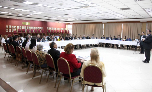 Salón auditorio del Palacio de Justicia de Asunción.