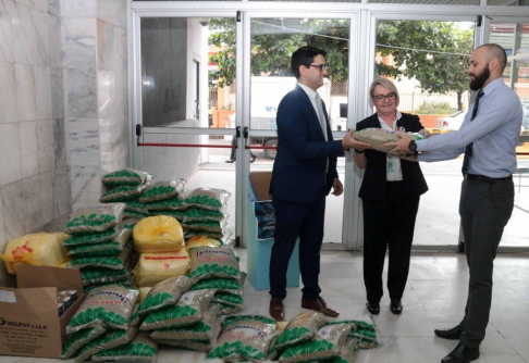 La Corte Suprema de Justicia recibió ayer donaciones de parte del seguro medico Asismed.