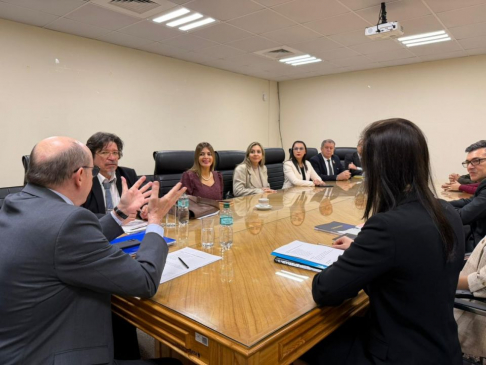 El ministro de la Corte Suprema de Justicia y Superintendente de la Circunscripción Judicial de Alto Paraná, doctor César Diesel, se reunió con representantes de gremios de jueces de Paz.