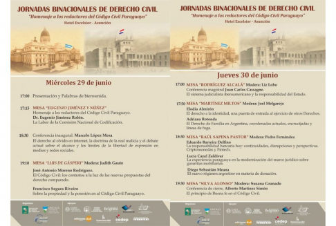 Jornadas Binacionales de Derecho Civil han sido declaradas de interés institucional.
