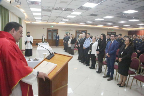 Este viernes 29 de agosto, se realizó en el Palacio de Justicia de Asunción una misa de acción de gracias en honor al Día del Agente de Policía.