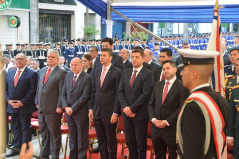 El titular de la Corte Suprema de Justicia, doctor César Diesel participó este viernes de la ceremonia de conmemoración del 91° Aniversario de la Victoria de la Batalla de Boquerón 