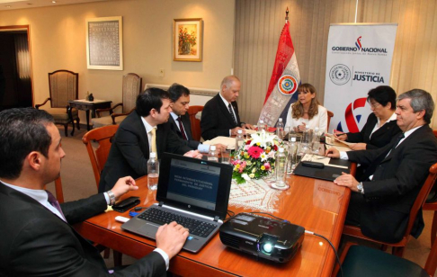 La reunión interinstitucional se desarrolló en la sede del ministerio de Justicia