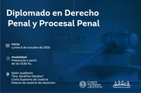 Invitan a participar del Diplomado en Derecho Penal y Procesal Penal.