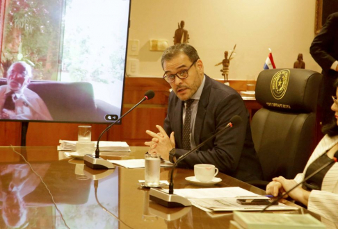 El secretario de la Sala Constitucional, abogado Julio Pavón, presentó el informe general de la mencionada Sala en los ámbitos cualitativo y cuantitativo. 