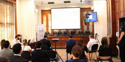 La capacitación se realizo en el Salón de sesiones del JEM.