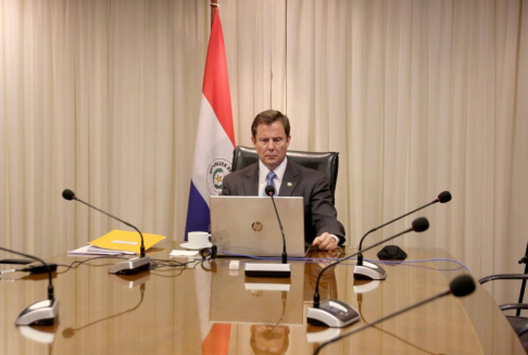 Titular de la CSJ siguió por videoconferencia informe presidencial